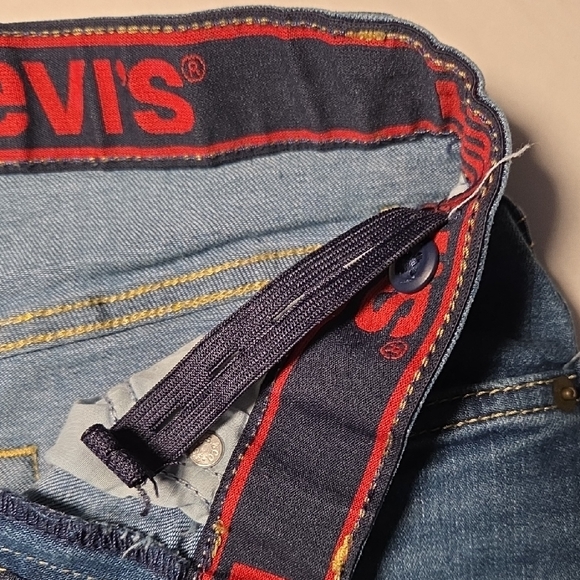 Levi's 514 Slim Boys Blue Jeans Size 14 reg Adjustable Waist 27 Length 29 EC - Picture 4 of 9